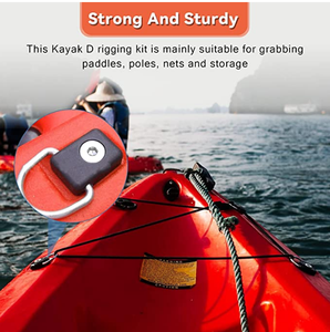 Anillo en D con Kit de tornillos para Kayak, Kit de ganchos en forma de J con ganchos para Kayak, canoas, barcos y Pesca - Product Image 6