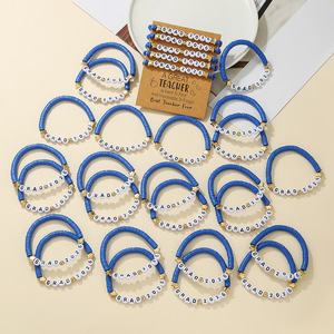 Graduation <b>Beaded</b> <b>Bracelet</b> Set 30 Pieces Grad 2026 Letter Beads Gift For Teacher Student Jewelry Unisex - Product Image 2