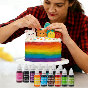 Colorante Alimentario Líquido Concentrado, Colorante Seguro para Pasteles, Glaseado, Fondant, Repostería, Galletas, Bebidas, Macarons, Decoración - Product Image 2