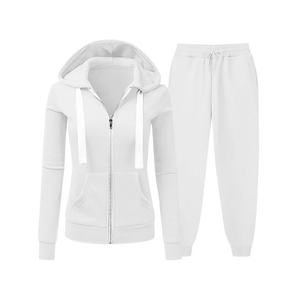 Ensemble de jogging en molleton doux pour femme avec sweat à capuche et pantalon assortis pour un confort douillet et décontracté à la maison - Product Image 5