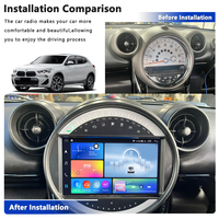 Meihua 9 pouces Android AUTO GPS tableau de bord stéréo lecteur DVD CarPlay DSP USB pour BMW MINI 2001-2014 caméra de recul à écran tactile