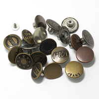 Botones de remache de Jeans de latón y Metal de cobre antiguo, vástago rectangular personalizable de 10mm con logotipo de nombre grabado ecológico