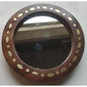 Decor <b>Round</b> <b>Mirror</b> Crafted <b>For</b> Elegant <b>Wall</b> Presentation Adding Depth Light And Sophistication To Interior Living Spaces - Product Image 5