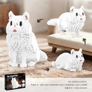 Nuevos Modelos 3D de Plástico de Cachorros, Gatos, Perros Persas, <span class=keywords><strong>Mini</strong></span> Bloques de Construcción de Animales, <span class=keywords><strong>Beagle</strong></span>, Ragdoll, Gato Tabby, Juguetes de Bloques de Construcción - Product Image 2