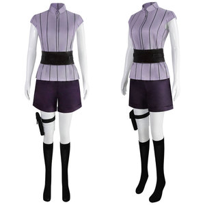 Costume de Cosplay Hinata Hyuga, 6 pièces, tenue de Ninja pour femmes, avec ceinture, porte-huileurs, chaussettes, taille adulte - Product Image 3