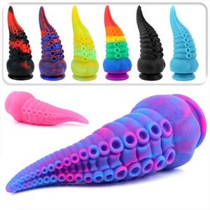 Venta al por mayor monstruo consolador <span class=keywords><strong>anal</strong></span> silicona consolador realista Arco Iris monstruo Consolador - Product Image 6
