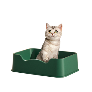 Easy cleaning durable cat litter tray plastic cat toliet pet sandbox Cat litter box