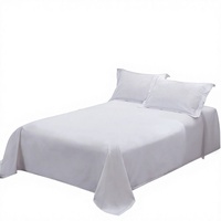 Draps d'hôtel – Ensemble de draps-housses uniques en satin damassé blanc, 100 % coton, résistant à l'abrasion, épais