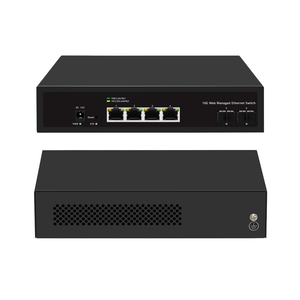 Commutateur Ethernet géré par <span class=keywords><strong>Web</strong></span> intelligent Commutateur 10G SFP RJ45 10Gigabit Hub fibre optique 4 ports <span class=keywords><strong>Lan</strong></span> Ethernet - Product Image 5