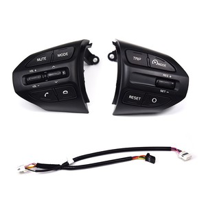Botones Multifunción para Volante de Kia Rio K2, Control de Crucero, Piezas de Modificación, Plástico Negro, Estilo Clásico - Product Image 1