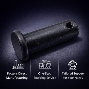 Goupille de fixation <span class=keywords><strong>en</strong></span> acier, goupille de remorquage métrique ANSI ASME B 18.8.8M, <span class=keywords><strong>en</strong></span> fonte noire industrielle, à épaule carrée - Product Image 1