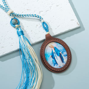 Pendentif unisexe GIVELUCK Miracle Virgin Cameo en matériaux riches en fibres pour la décoration de la voiture et de la maison, protection religieuse sainte - Product Image 1