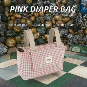 Organizador de pañales rosa de gran capacidad de estilo coreano Caddy estampado de algodón duradero muñeca de juguete caliente 3 1 <span class=keywords><strong>para</strong></span> cochecito de bebé bolsa de asiento de coche - Product Image 6