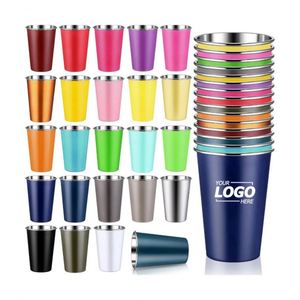 Gobelet empilable en acier inoxydable personnalisé, gobelet en métal incassable pour bar, camping, voyage et cadeaux promotionnels - Product Image 1