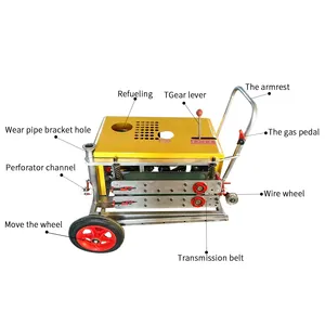 Construction Tool Pull Traction Machine Roller Cable Conveyor Electric Key Gasoline Gas Optic Wire Cable Puller Tractor