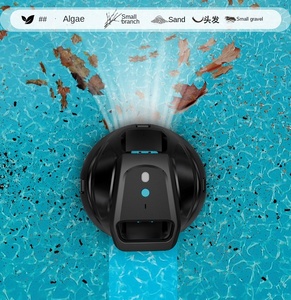 Underwater Wall <b>Robotic</b> Cordless Pool Vacuum Cleaner for Flat Floor Swimming Pools with Automatic Cleaning - Product Image 2