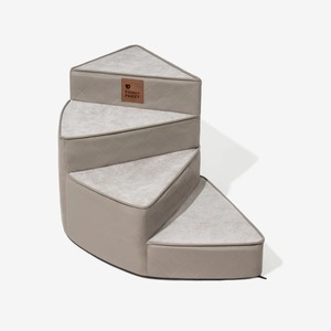 Spiralförmige Hundetreppe Hunderampe mit Waschbarem Bezug, Rutschfeste Stufen für Kleine und Mittelgroße Hunde und Katzen, Strapazierfähige Schaumstoffleiter für Couch und Sofa - Product Image 1