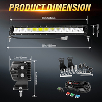 Nouvelle barre lumineuse LED tout-terrain bicolore personnalisée 120W 10000 Lumens 12-24V 13/23/34 pouces, ajustement universel, faisceau de câblage pour rétrofit/amélioration