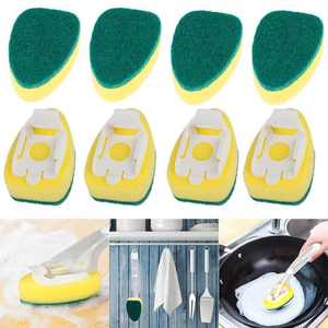 Repuestos de Esponja para <span class=keywords><strong>Fregadero</strong></span>, Cabezales de Repuesto para Cepillo de Limpieza de Cocina, Almohadillas para Fregar Platos, Ollas y Fregaderos - Product Image 4