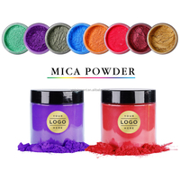 Poudre de mica nacrée scintillante en résine époxy titane 50g/pot 1Oz/28g pour artisanat, nail art et bricolage