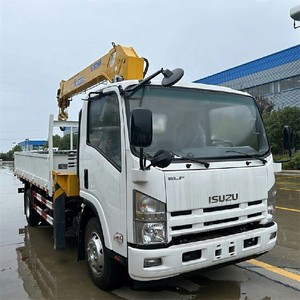 รถเครนจีน อีซูซุ 4x4 6.3 ตัน 8 ตัน รถบรรทุกติดเครนไฮดรอลิกสำหรับขาย - Product Image 1