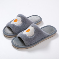 Intérieur maison chaussures en peluche tongs femmes dessin animé pantoufles mignon Fruits cerise fraise hiver chaud pantoufles
