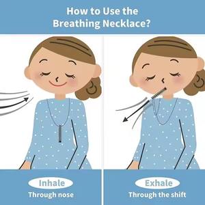 Gegraveerde trendy gouden anti-aanslag roestvrijstalen stressverlichtende meditatie- en ademhalingsfluitketting voor - Product Image 4