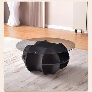 NKAHS Light Luxury Eco-Friendly Tempered Glass Coffee <b>Table</b> Modern Creative <b>Small</b> <b>Side</b> <b>Table</b> Set for <b>Small</b> Living Room Hotel Use - Product Image 6