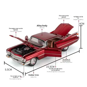 Modèle de voiture de course <span class=keywords><strong>Eldorado</strong></span> à l'échelle 1:32 jouet en alliage métallique moulé sous pression modèle de voiture antique vintage - Product Image 3