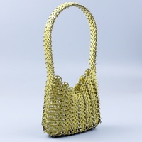 Sac à main de luxe de marque célèbre avec paillettes, sac bandoulière en métal argenté, sac de soirée de créateur, sac à l'épaule 2026