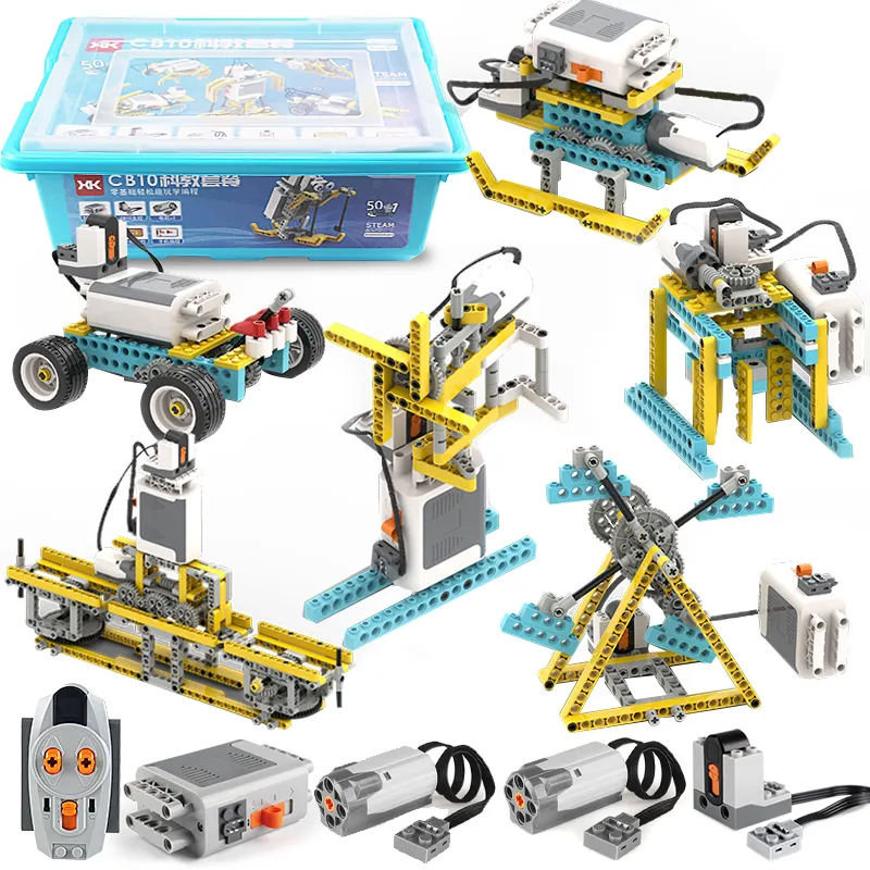 702PCS 50-in-1 STEAM Programmable APP Control Robot Brick DIY Assembly Stem Robots Building Block Educational Toys