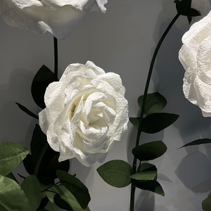 Q175 Thiết Kế Mới Đen Trắng Khổng Lồ Hoa Hồng Trang Trí Đám Cưới Giấy Hoa Sân Khấu Trang Trí Nội Thất Đạo Cụ Nhiếp Ảnh Trang Trí Cửa Sổ - Product Image 5