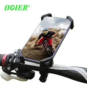 Suporte de silicone para celular de motocicleta, suporte de canto de 360 graus para celular, suporte durável para bicicleta e motocicleta