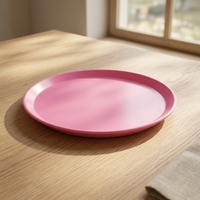 Assiette à salade ronde en plastique moderne de 9 pouces, écologique et personnalisable pour la restauration rapide