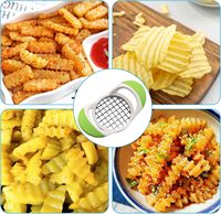 Coupe-frites manuel en acier inoxydable 304 |   Coupe-frites manuel, compatible lave-vaisselle, coupe les pommes de terre et les carottes