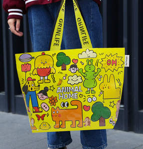 Sac fourre-tout écologique personnalisé tissu nylon réutilisable avec logo laminé PP tissé sac à provisions couleur personnalisée - Product Image 4