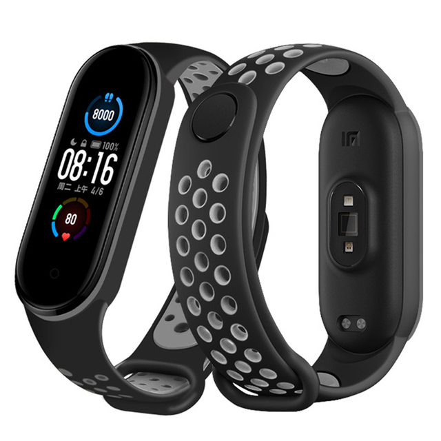 Strap for Xiaomi Mi Band 6 5 7 Silicone Anti-sweat Replacement Wrist Strap for MiBand 3 4, Sports Bracelet Wristband Accessories