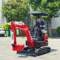 Livraison Gratuite - Mini-Excavatrice Compacte de 1,8 Tonne, Conforme EPA, Micro-Pelleuse sur Chenilles, Petite Excavatrice Agricole, Prix Compétitifs