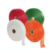 Filet d'emballage tubulaire souple en plastique tricoté PE rouge de 36 cm * 1000 m pour oignons, ail, tomates