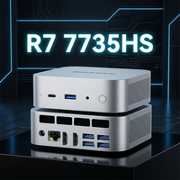 Nuevo Mini PC AMD Ryzen 7 7735HS en Oferta, SSD LPDDR5, Compatible con 4K, para Señalización Digital, Kiosco, Reproductor de Publicidad, Venta al por Mayor