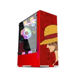 Dibujos animados Anime Armor PoKechu Mikuo vidrio cara refrigerado por agua ATX tablero grande Torre media caja de la computadora Stock para juegos de escritorio - Product Image 5