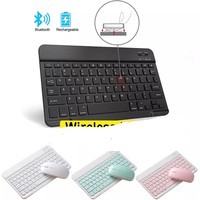 Clavier Souris Sans Fil 10 Pouces Russe Français Espagnol Coréen pour Tablette Android IOS Win