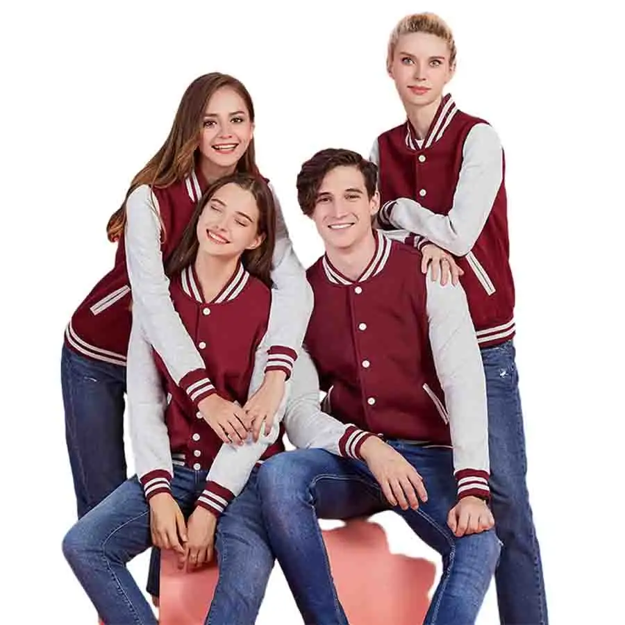 OEM ODM individueller Druck Logo Wolle Patch Chenille rosa Stickerei Baseball Leder Ärmel Letterman Varsity Jacket für Herren