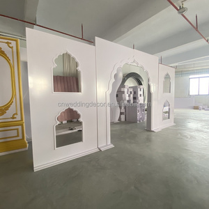 イスラム教徒のインドの格安高級ウェディング用白いPVC製曲線型ウェディング背景スタンド、イベント用背景が販売中 - Product Image 6