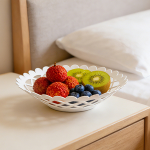 ชั้นวางของใน<span class=keywords><strong>ค</strong></span>รัว ถาดใส่ของว่างสำหรับโรงแรม บาร์ ถาดเสิร์ฟหรูหรา <span class=keywords><strong>จาน</strong></span>ผลไม้ดีไซน์สร้างสรร<span class=keywords><strong>ค</strong></span>์ <span class=keywords><strong>ตะกร้า</strong></span>ผลไม้โลหะสำหรับตกแต่งครัว - Product Image 4