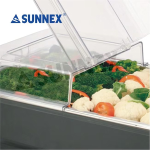 Sunnex 9L Acero inoxidable platos de frotamiento Hot Pot Sets Buffet Calentadores de comida para Hotel Restaurante - Product Image 5