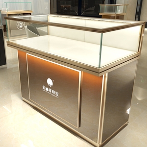 Ngăn Kéo Khung Kim Loại Trang Sức Vàng Ngăn Kéo Cửa Hàng Bán Lẻ Tinh Giản Trưng Bày Trang Sức Bằng Thủy Tinh Sang Trọng - Product Image 5