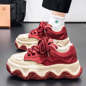 Nouvelles Chaussures de Sport Respirantes en Cuir pour Hommes et Femmes 2025 – Baskets Tendance à Semelle Épaisse pour Jeunes, Chaussures Décontractées de Course Style « Dad Shoes » - Product Image 3