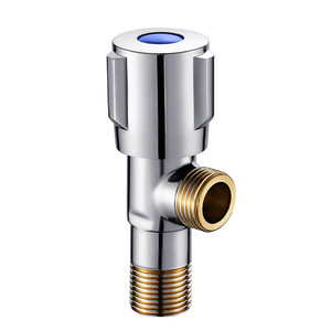 Válvula angular Zimani de 1/2 pulgada con rosca macho, acabado cromado, agua fría y caliente, universal para grifo de lavabo de baño - Product Image 3