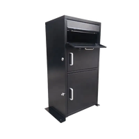 Boîte aux lettres décorative autoportante en métal, étanche, antivol, verrouillable, spacieuse, pour colis, durable, pour extérieur
